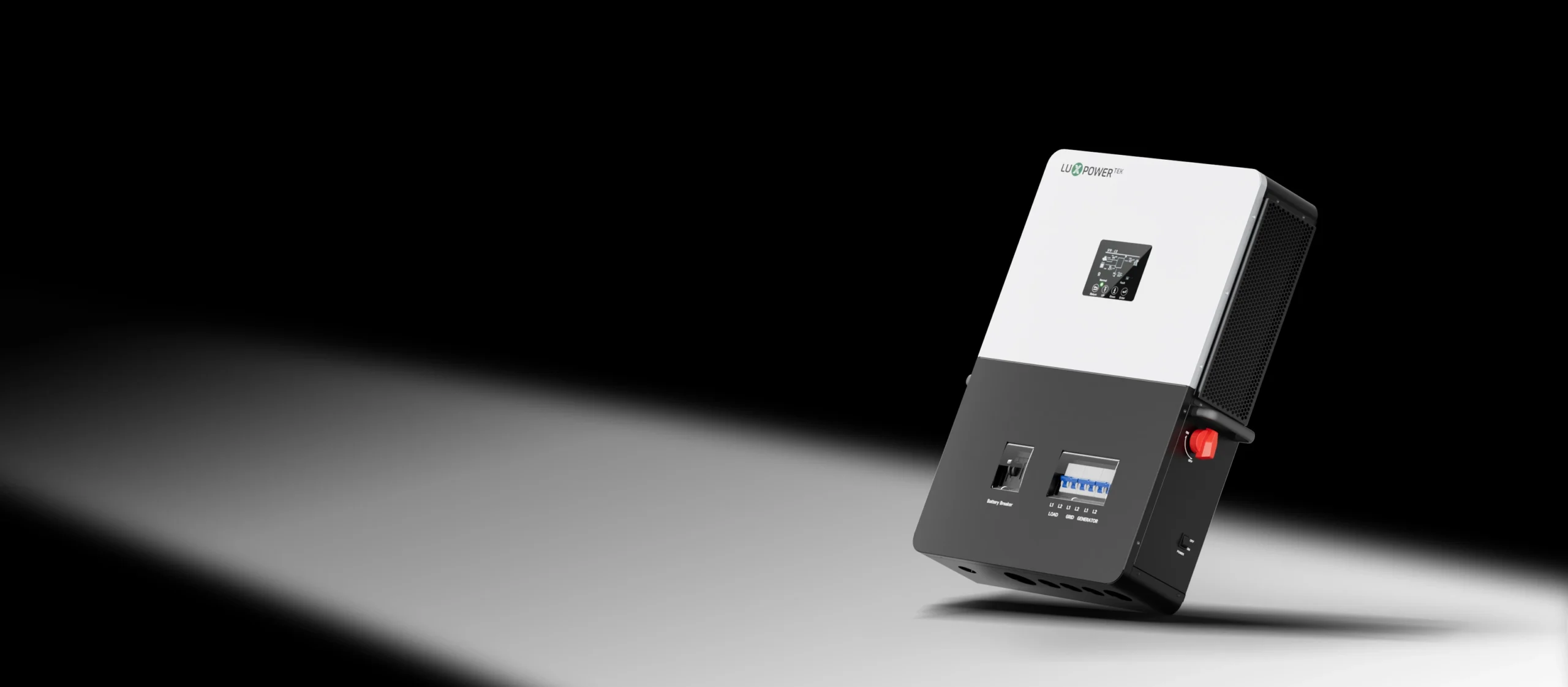 LuxpowerTek hybrid inverter installed at a modern solar home