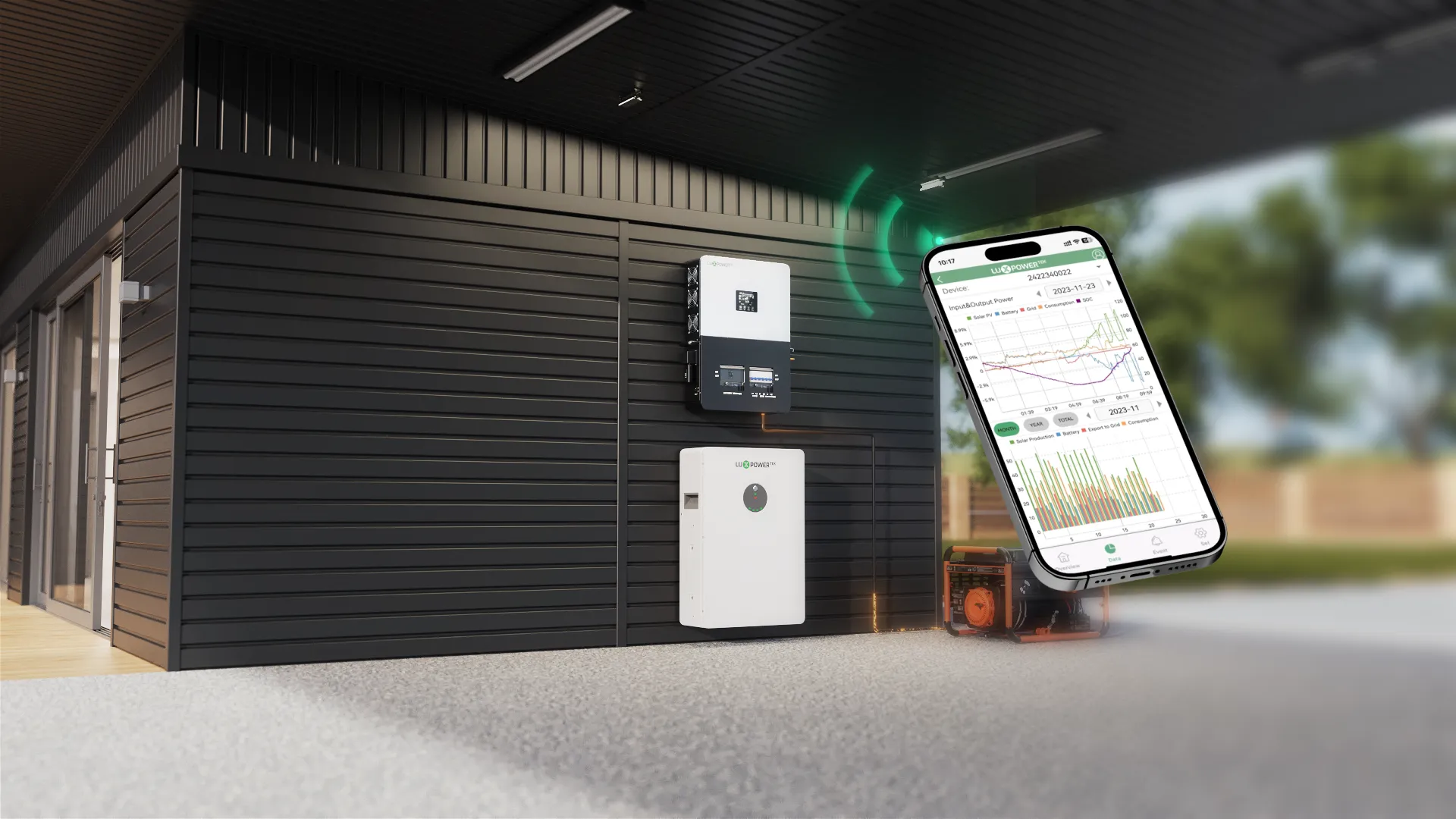LuxpowerTek home energy storage system with LuxCloud monitoring