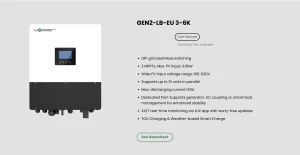 GEN2-LB-EU-3-6K: o melhor inversor para áreas com frequentes quedas de energia.